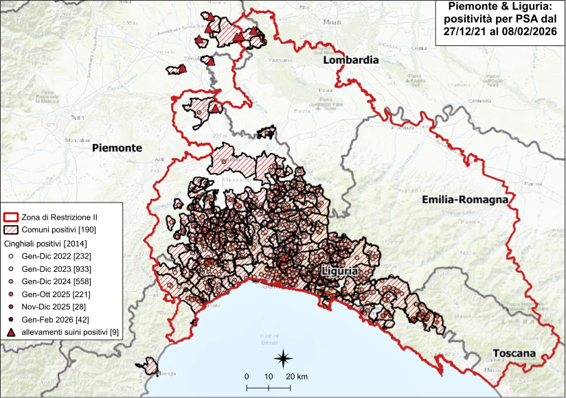 Immagine I CONTROLLI PER LA PSA – IN LIGURIA CINQUE NUOVI POSITIVI TRA I CINGHIALI, UNO IN PIEMONTE 