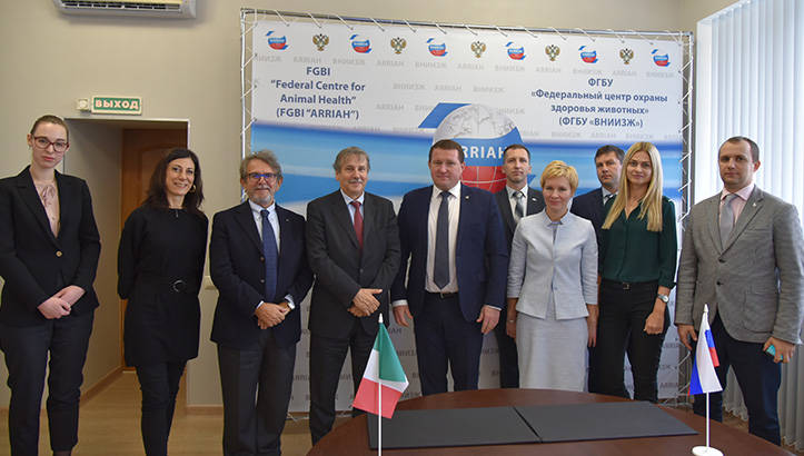 Foto di gruppo Italia-Russia