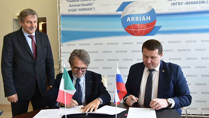 Firma dell'accordo Italia-Russia