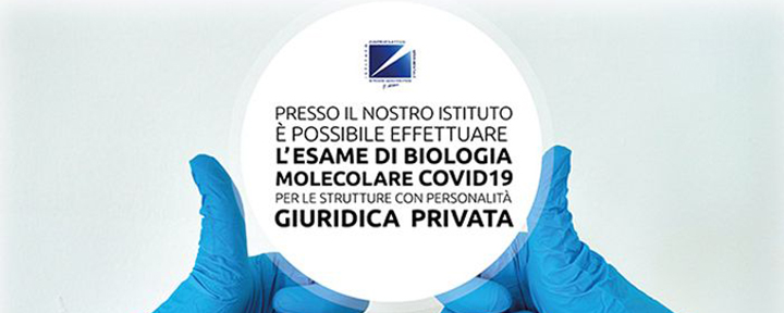 immagine di testo: è possibile effettuare l'esame di biologia molecolare covid19 per le strutture con personalità giuridica privata