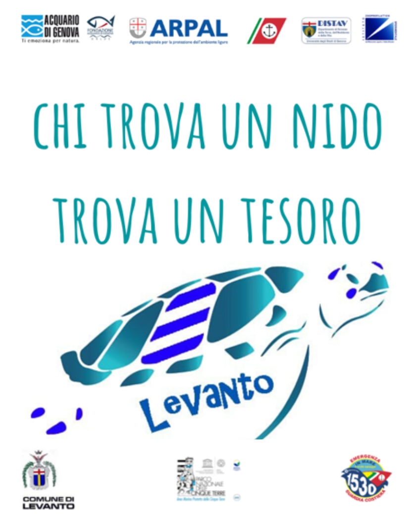 depliant informativo su nido caretta caretta a Levanto